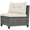 8-pieces Outdoor Wicker Round Sofa Set;  Half-Moon Sectional Sets All Weather;  Curved Sofa Set With Rectangular Coffee Table;  PE Rattan Water-resist